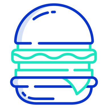 Hamburger. Web simgesi basit illüstrasyon