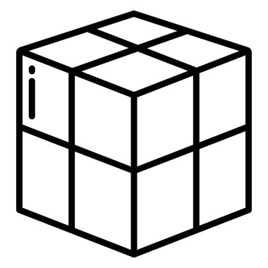 Küp. Web simgesi basit illüstrasyon