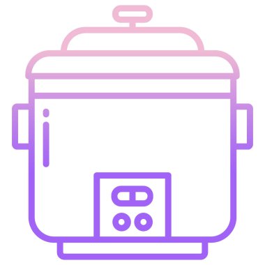 Pirinç Fırını. Web simgesi basit illüstrasyon