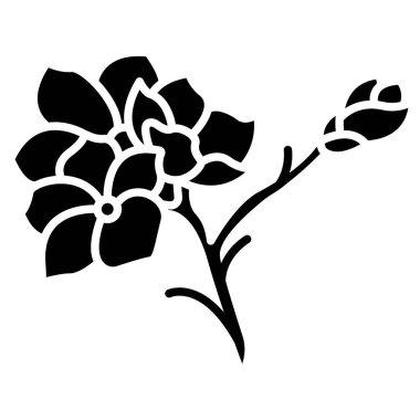 çiçek web simgesi, vektör illüstrasyonu 