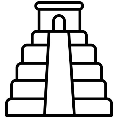 Piramit. Web simgesi basit illüstrasyon 