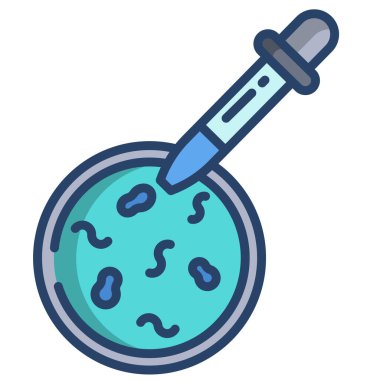 Bakteriyel hücrenin vektör çizimi