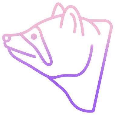 Basit vektör simgesi, Rakun illüstrasyonu 