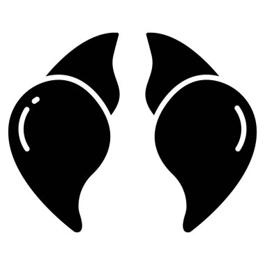 karaciğer simge vektör çizim  