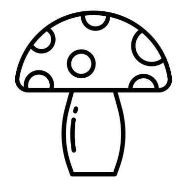 mantar simgesi vektör illüstrasyonu