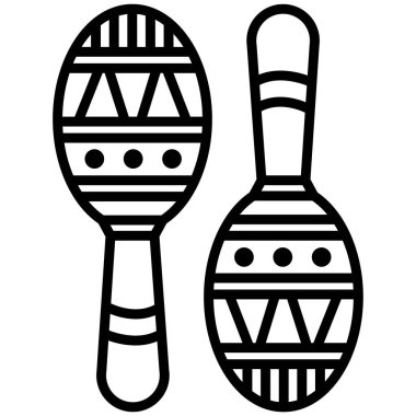 Maracas. Web simgesi basit tasarım