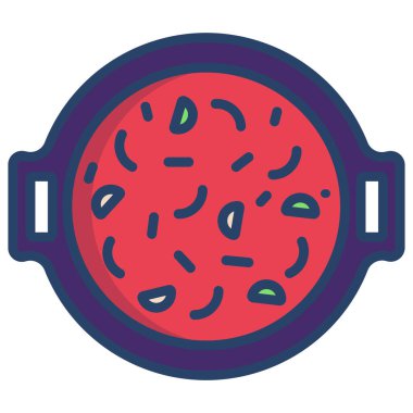 Basit vektör simgesi, Borscht kâsesinin çizimi