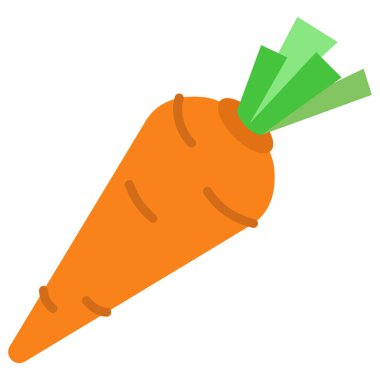 Havuç. Web simgesi basit illüstrasyon