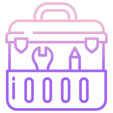 Araç kutusu basit simge, vektör illüstrasyonu