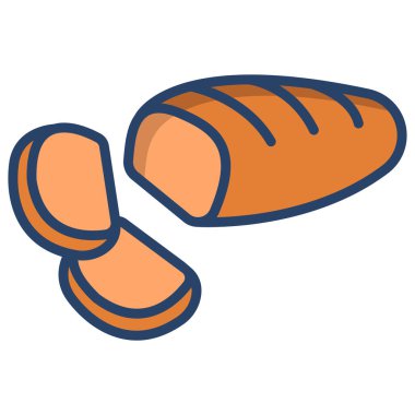 Ekmek. Web simgesi basit illüstrasyon