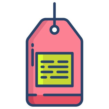 Etiket. Web simgesi basit illüstrasyon