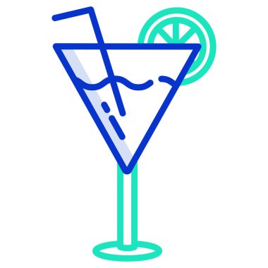 Kokteyl. Web simgesi basit illüstrasyon