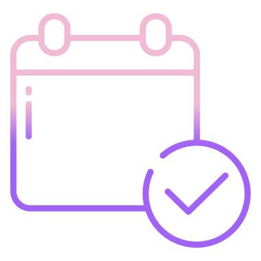 Takvim simgesi vektör illüstrasyonu