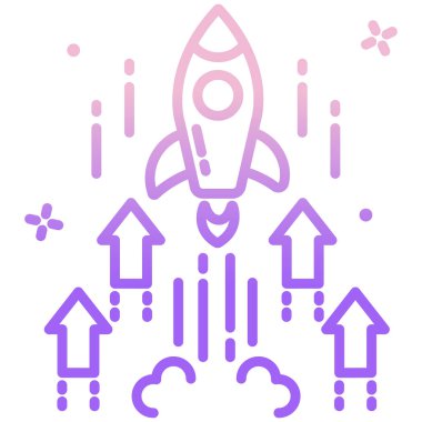 Beyaz arkaplanda basit vektör başlangıç simgesi