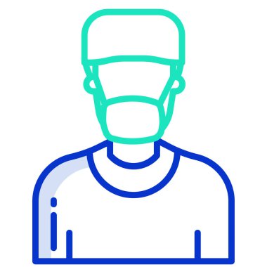 Doktor. Web simgesi basit illüstrasyon 