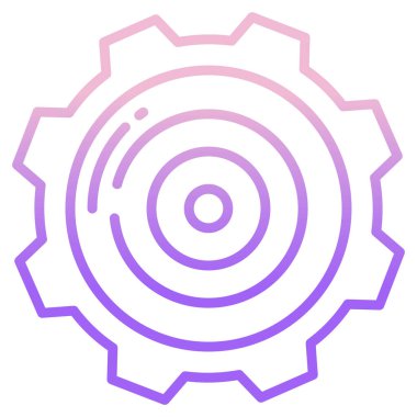 Beyaz arkaplanda basit vektör ayarları simgesi