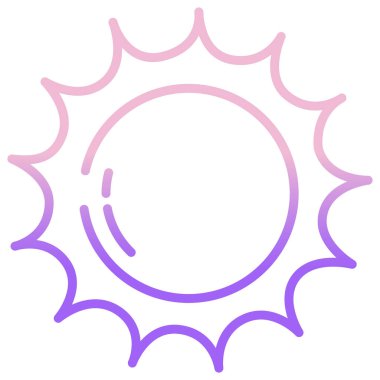 Güneş basit simgesi, vektör çizim