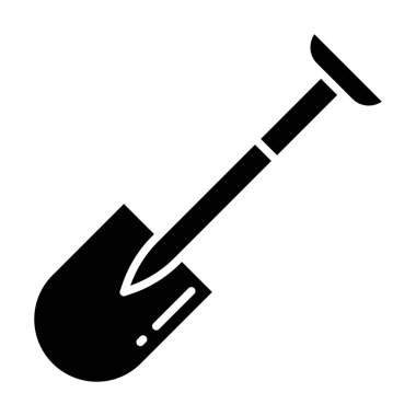 Beyaz arkaplanda basit bir kürek simgesi