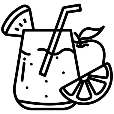 meyve suyu ikonu vektör illüstrasyonu 