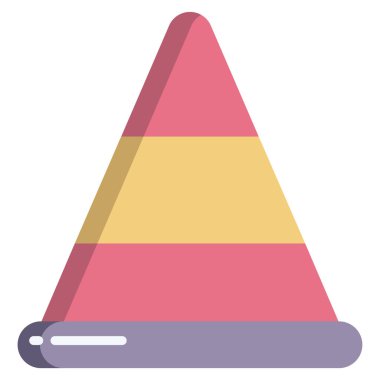 Trafik Konisi Web simgesi basit vektör illüstrasyonuName