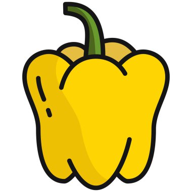 Biber. Web simgesi vektör illüstrasyonu