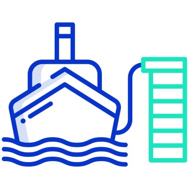 Gemi. Web simgesi basit illüstrasyon