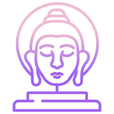 Buda. Web simgesi basit illüstrasyon