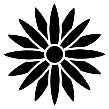 Çiçek. Web simgesi basit illüstrasyon