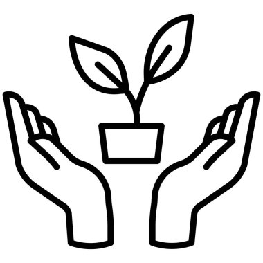 Bitki. Web simgesi basit illüstrasyon