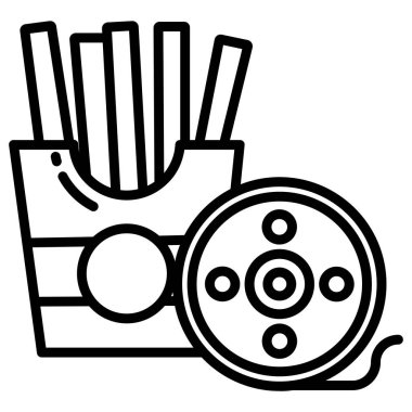 kızartma simgesi vektör illüstrasyonu 