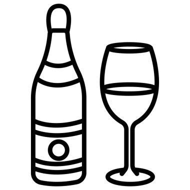 Şarap şişesi. Basit tasarım
