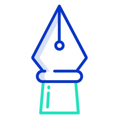 Tek bir mavi ve beyaz çizgi simgesinin vektör çizimi