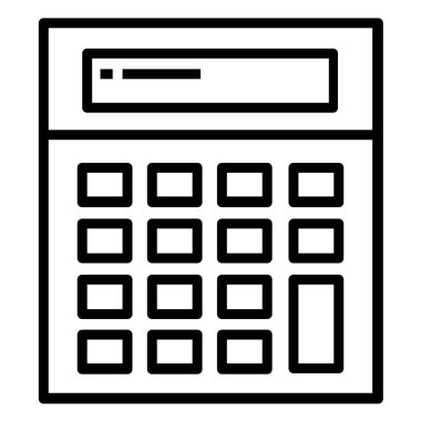 hesap makinesi simgesi, vektör illüstrasyonu