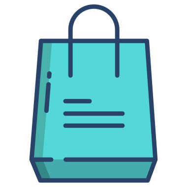 Alışveriş çantası. Basit resimleme