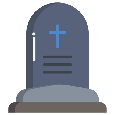 Mezar taşı. Web simgesi basit illüstrasyon