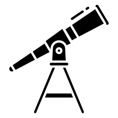 Teleskop basit simgesi, vektör çizim