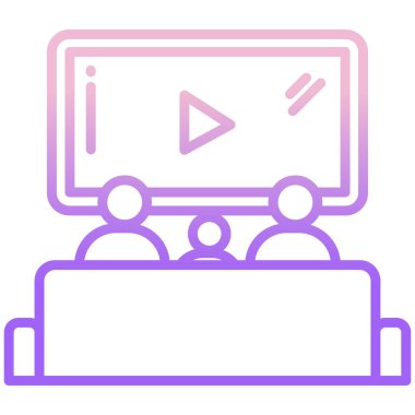 Aile zamanı. Web simgesi basit tasarım