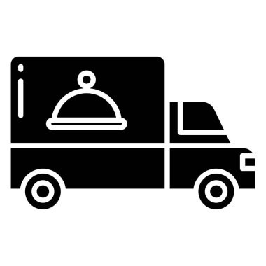 Restoran teslimatı Web simgesi basit illüstrasyon 