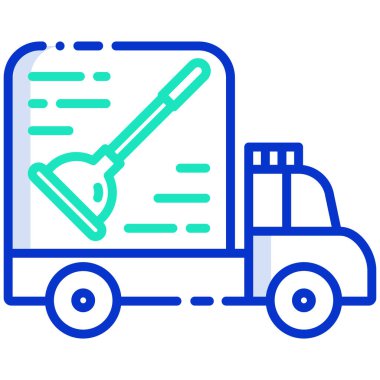 Van basit simgesi, vektör illüstrasyonu