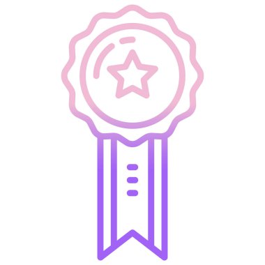 Basit vektör simgesi, madalya illüstrasyonu