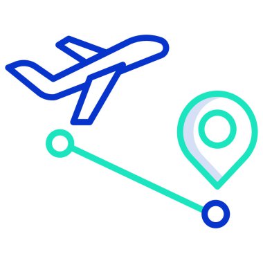 seyahat web simgesi basit vektör çizimi