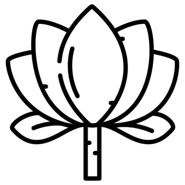 Lotus Web simgesi, vektör illüstrasyonu