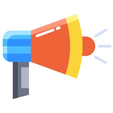 Basit vektör simgesi, megafonun çizimi