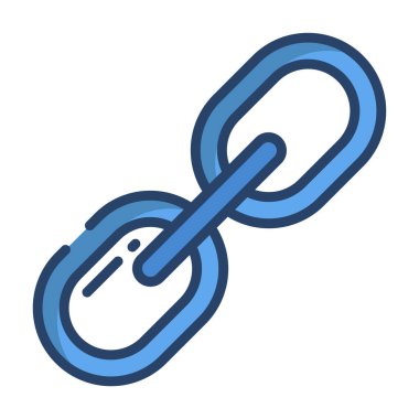 zincir ağ simgesi basit resimleme