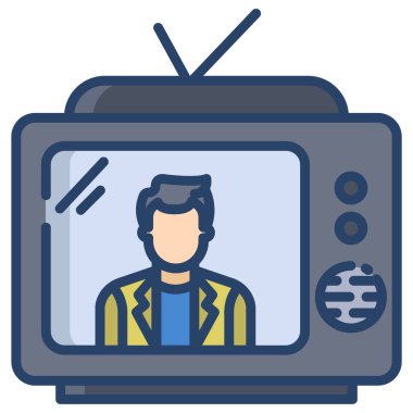 Basit vektör simgesi, TV illüstrasyonu