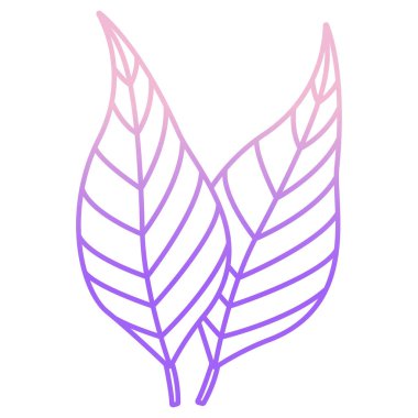 Yaprak simgesi, vektör illüstrasyonu