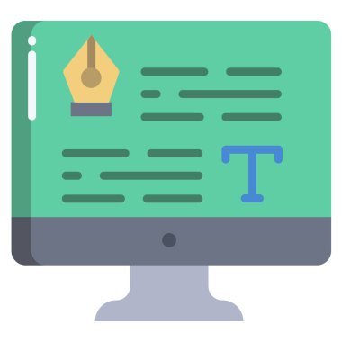 Bilgisayar. Web simgesi basit illüstrasyon