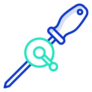 Çekiç matkap el simgesi tasarımı beyaz arkaplanda izole edildi. Vektör illüstrasyonu