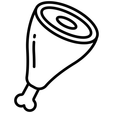 Sosis. Web simgesi basit illüstrasyon