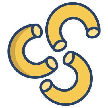 Makarna. Web simgesi basit tasarım